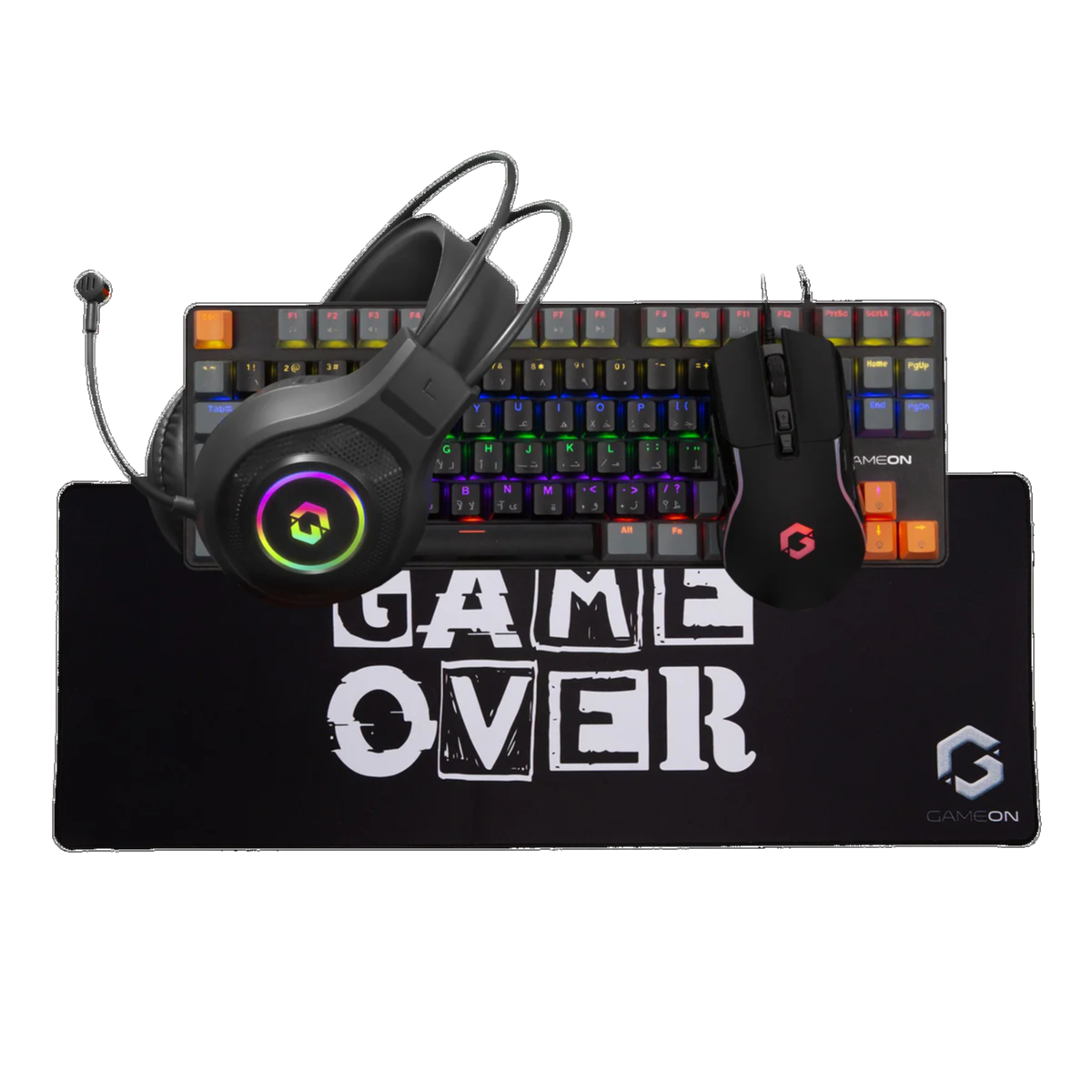 GAMEON VIPER X All-In-One Gaming Bundle (Mechanical Keyboard, Headset, Mouse & Mousepad) GAMEON VIPER X All-In-One Gaming Bundle (Mechanical Keyboard, Headset, Mouse & Mousepad)